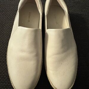 Vince Women's Wilden Espadrille Platform Sneakers Off White Round Toe Size 7